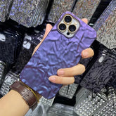 Luxury 3D Matte Plating Purple Foil Phone Case for iPhone